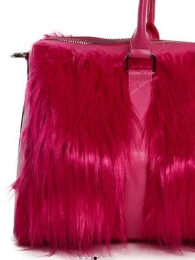 Dolls Kill Current Mood Case of the Grumpies Fuzzy Weekender Bag